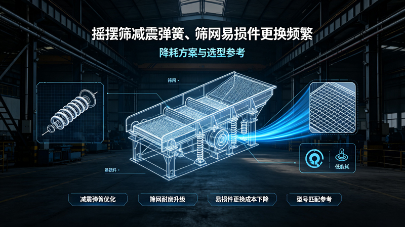 摇摆筛减震弹簧、筛网易损件更换频繁降耗方案与选型参考