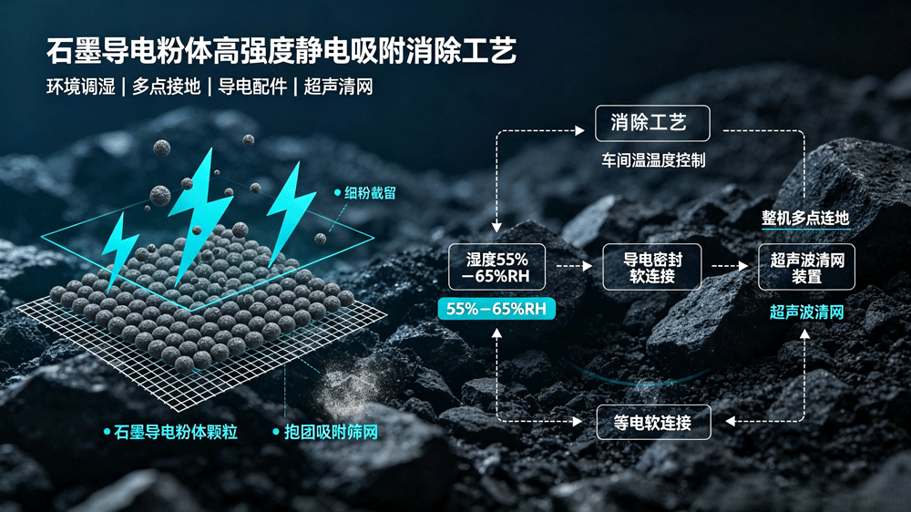 石墨导电粉体高强度静电吸附专项消除工艺与设备选型参考