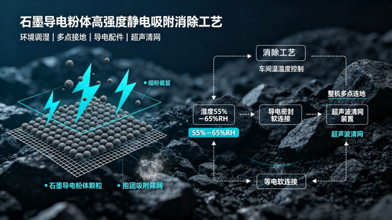 石墨导电粉体高强度静电吸附专项消除工艺与设备选型参考